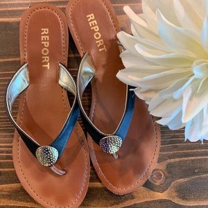 Report Shoes - Report Leather Flip Flops Report Shoes - Report Leather Flip Flops